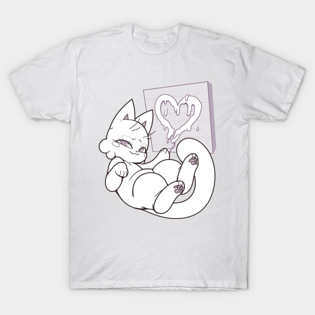 Lotion Cat Lotion Heart Cat T Shirt TeePublic